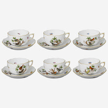 Load image into Gallery viewer, Rothschild Bird Teacup & Saucer - Set of 6