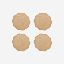 Load image into Gallery viewer, Scallop Coaster Sand - Set of 4