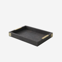 Load image into Gallery viewer, Christie Desk Tray Charcoal Shagreen