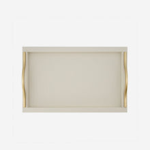 Load image into Gallery viewer, Onda Rectangular Leather Tray Ivory