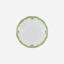 Load image into Gallery viewer, Fish Scale Green & Gold Dessert Plate