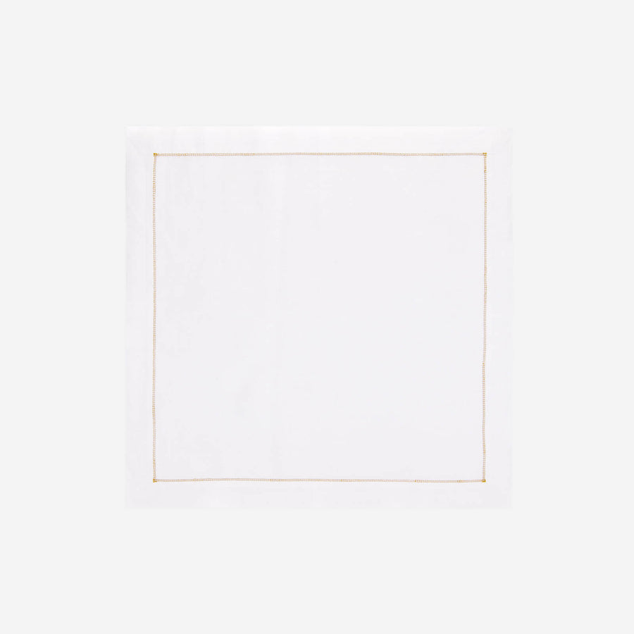 Bonadea Infinity Hemstitch Gold Dinner Napkin