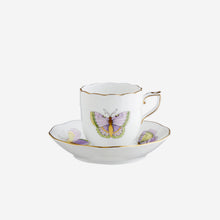 Load image into Gallery viewer, Royal Garden Butterfly Espresso Cup & Saucer