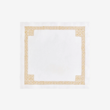 Load image into Gallery viewer, P&J Daisy Chain Hemstitch Gold Cocktail Napkin