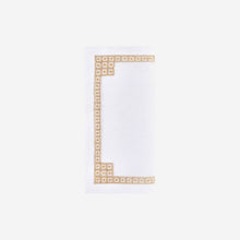 Load image into Gallery viewer, P&J Daisy Chain Hemstitch Gold Cocktail Napkin