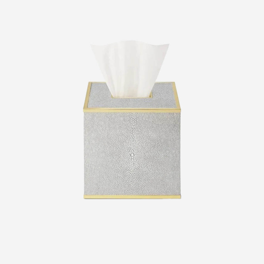 Aerin Classic Shagreen Tissue Box Cover - Dove