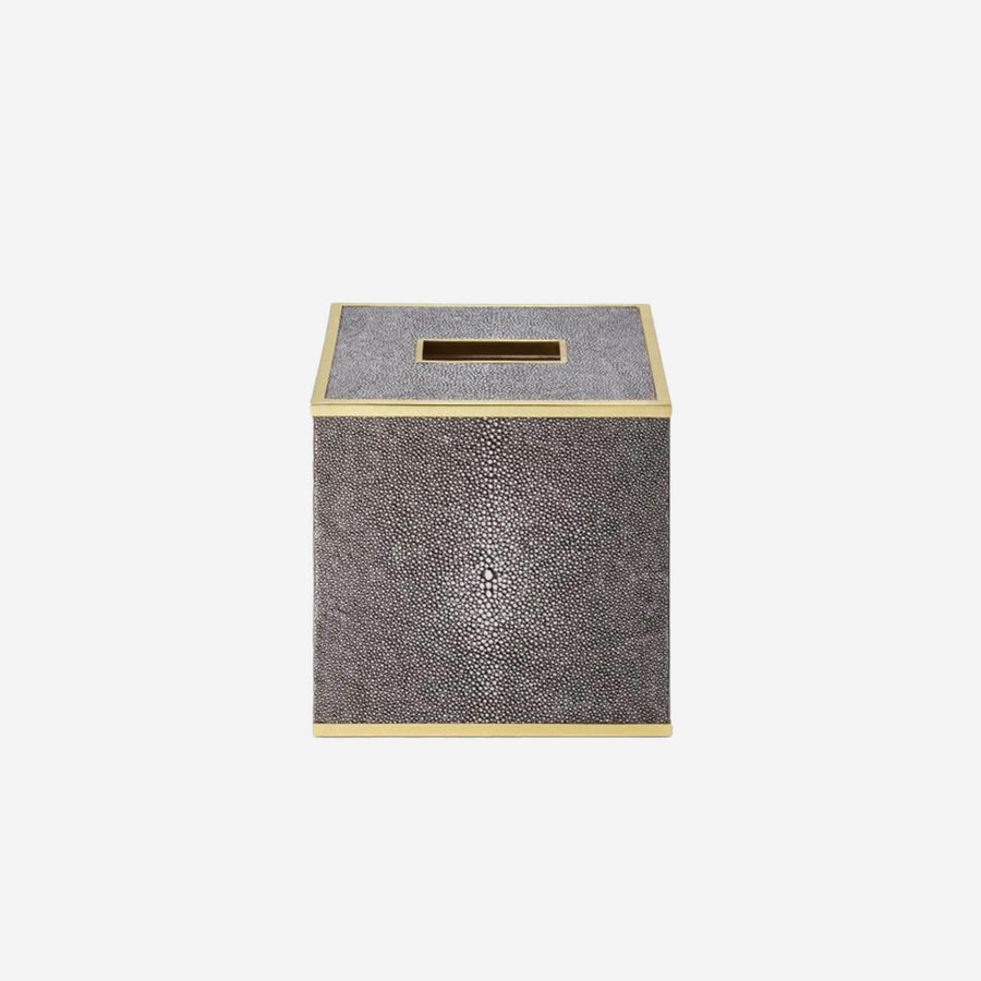 Aerin Classic Shagreen Tissue Box Cover Chocolate