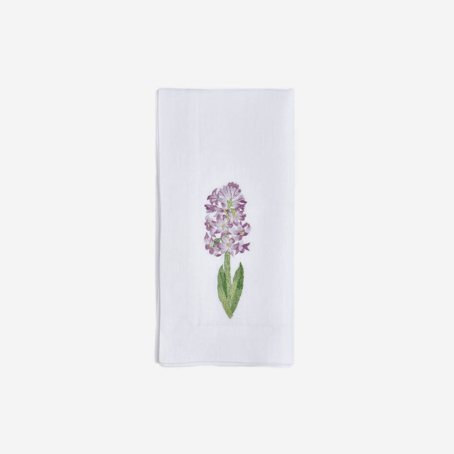 Bonadea Spring Flower Embroidered Dinner Napkin - Set of 4