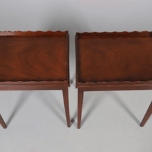 Load image into Gallery viewer, A Pair of Mahogany Scalloped Tables
