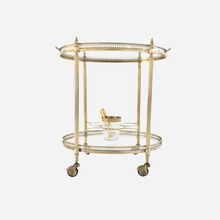 Load image into Gallery viewer, An Antique Brass Drinks Trolley