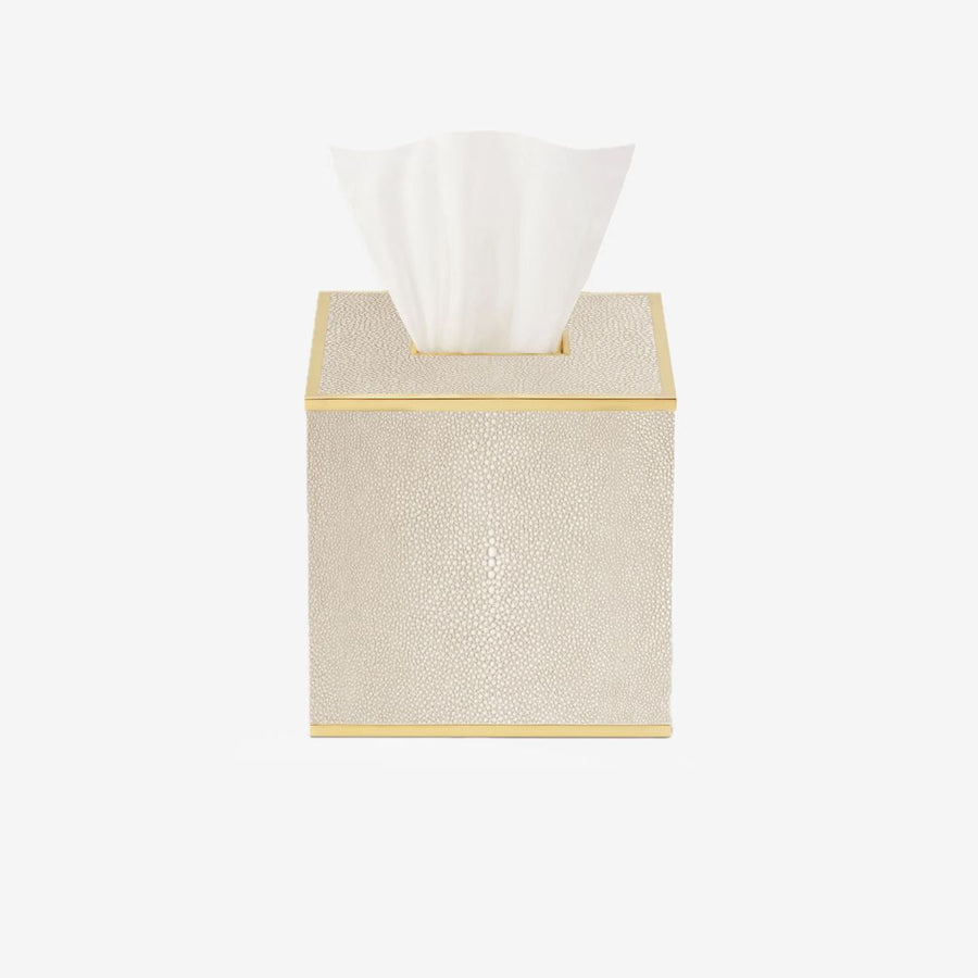 Aerin Classic Shagreen Tissue Box Cover Wheat