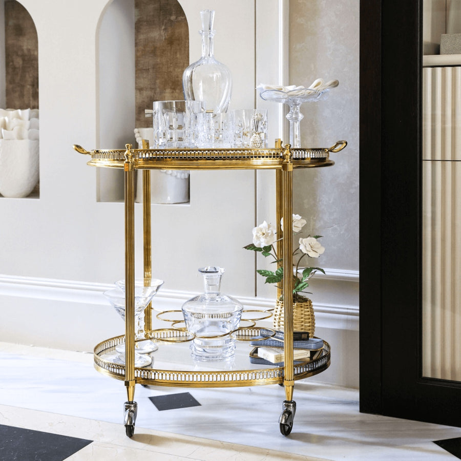 Antiques & Vintage An Antique Brass Drinks Trolley