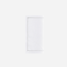 Load image into Gallery viewer, Infinity Hemstitch Silver Cocktail Napkin