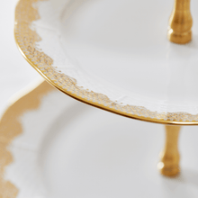 Load image into Gallery viewer, Fish Scale Gold 3-Tier Cake Stand