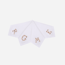 Load image into Gallery viewer, Hand-Embroidered Bamboo Monogrammed Napkin