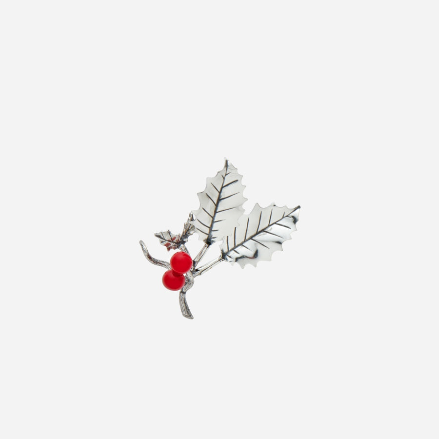 Bonadea Holly Leaves in Sterling Silver Small
