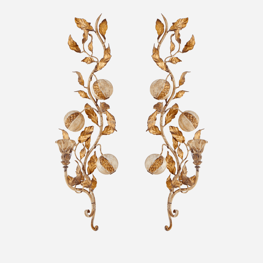 Bonadea A Pair of Pomegranate Sconces
