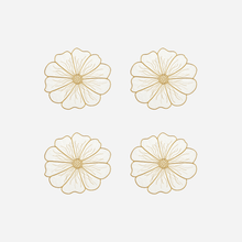 Load image into Gallery viewer, Anemone Coaster White & Gold - Set of 4