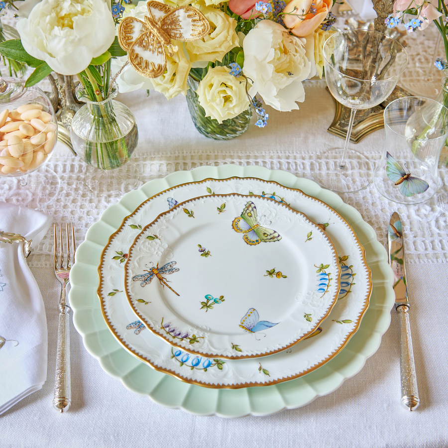 Augarten Wien 1718 Cairo Jaipur Melon Charger Plate Nilus Green