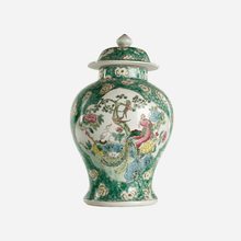 Load image into Gallery viewer, Antique Polychrome Ginger Jar with Birds and Peonies