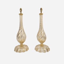 Load image into Gallery viewer, A Pair of Murano Glass Lamps