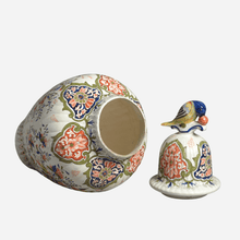 Load image into Gallery viewer, Antique Polychrome Delft Vase & Cover