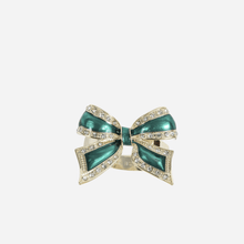 Load image into Gallery viewer, Bow Napkin Ring Emerald - Set of 4