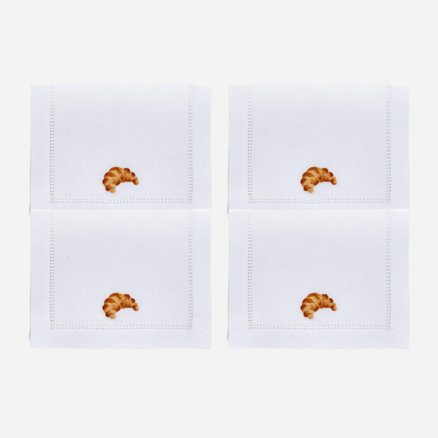 Bonadea Croissant Cocktail Napkin - Set of 4