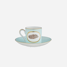 Load image into Gallery viewer, Egg & Feather Espresso Cup & Saucer