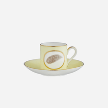 Load image into Gallery viewer, Egg & Feather Espresso Cup & Saucer