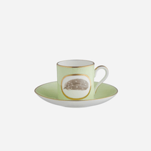Load image into Gallery viewer, Egg & Feather Espresso Cup & Saucer