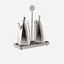 Load image into Gallery viewer, Eyes Silver Plated Oil & Vinegar Bottle Set