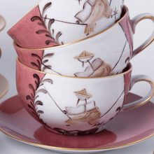 Load image into Gallery viewer, Indes Galantes Teacup & Saucer - Raspberry