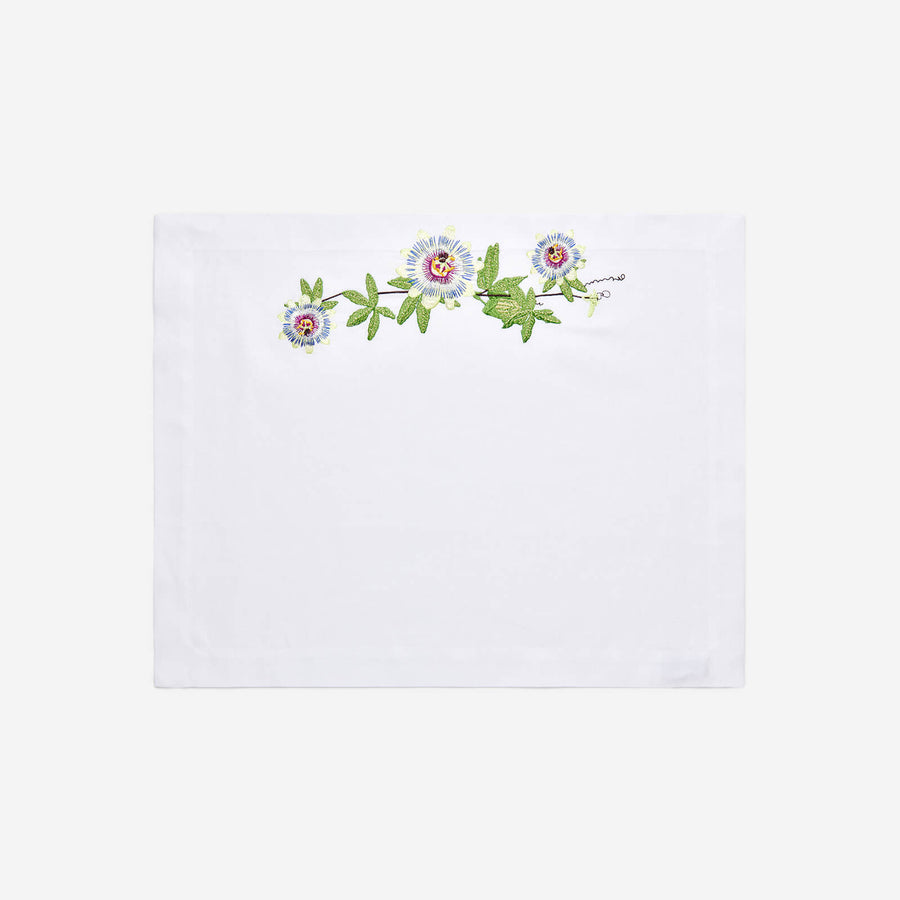 Marie de Fels Passion Flower Embroidered Placemat