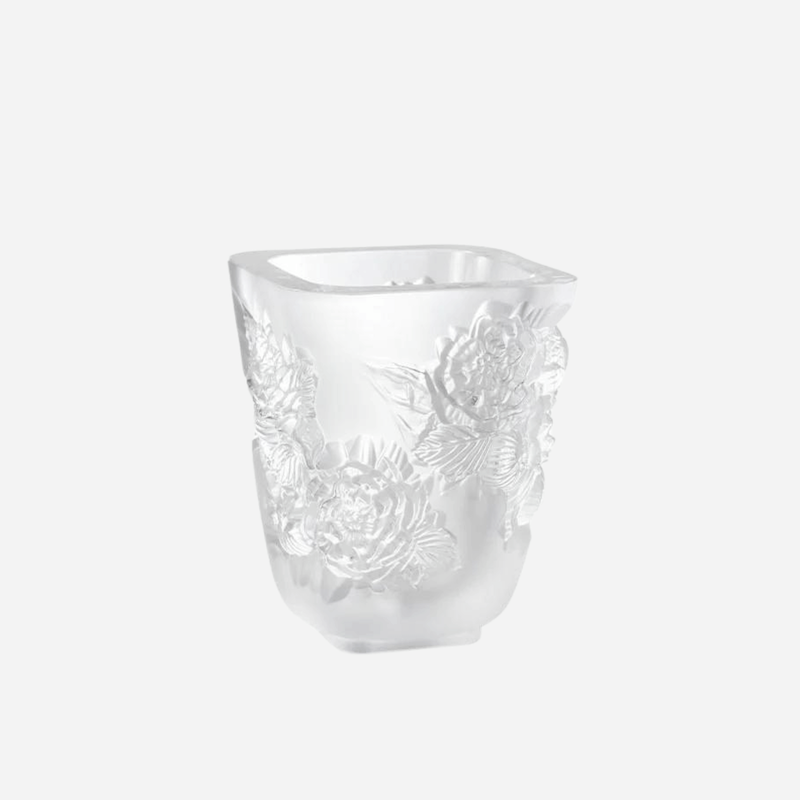 Lalique Pivoines Vase Small