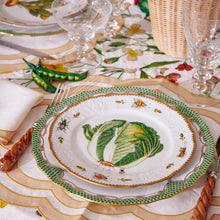 Load image into Gallery viewer, Fish Scale Green & Gold Dessert Plate Rocaille