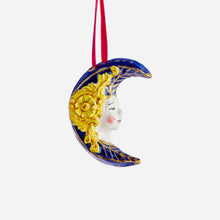 Load image into Gallery viewer, Hand-Painted Ceramic Moon Ornament