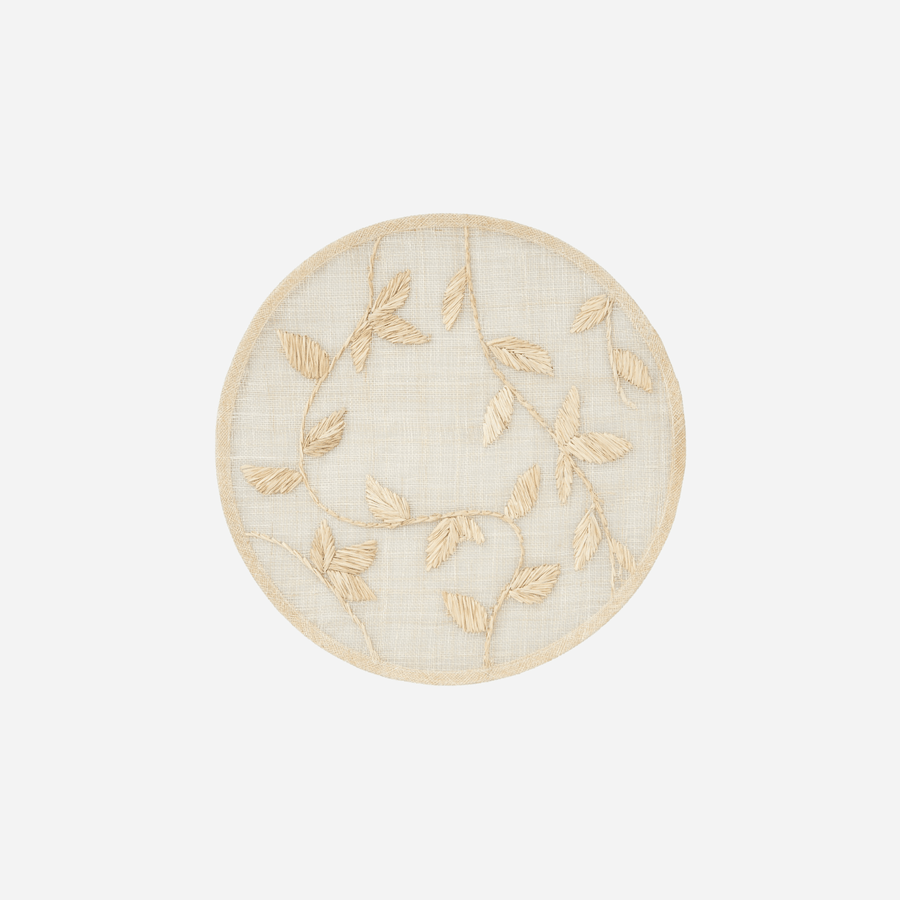 Joanna Buchanan Raffia Leaf Placemat - Set of 4