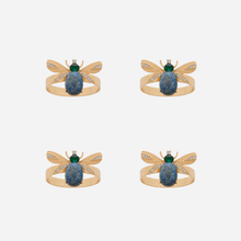 Load image into Gallery viewer, Winged Bug Napkin Ring - Set of 4