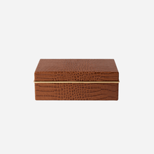 Load image into Gallery viewer, Classic Croc Leather Box Small - Chestnut