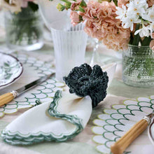 Load image into Gallery viewer, Californian Poppy Napkin Ring- Set of Four - Teal