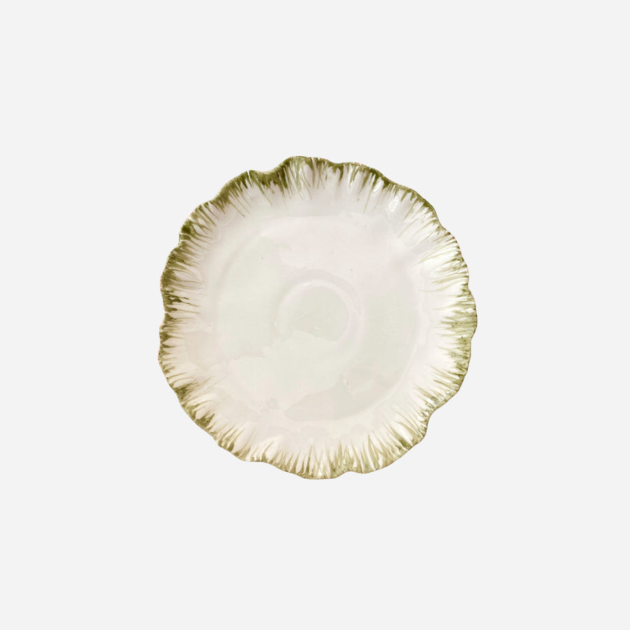 Andrea Zarraluqui Flecos Dessert Plate Khaki