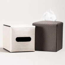 Load image into Gallery viewer, Bois Pearl Leather Tissue Holder