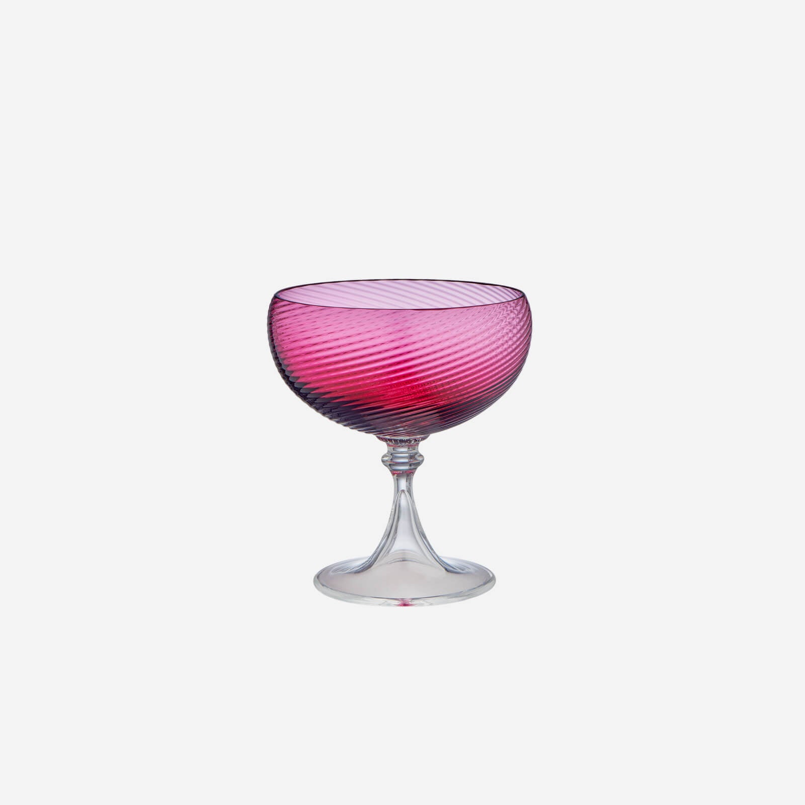 Torse Red Wine Glass Ruby Red | Nason Moretti | Bonadea | Murano