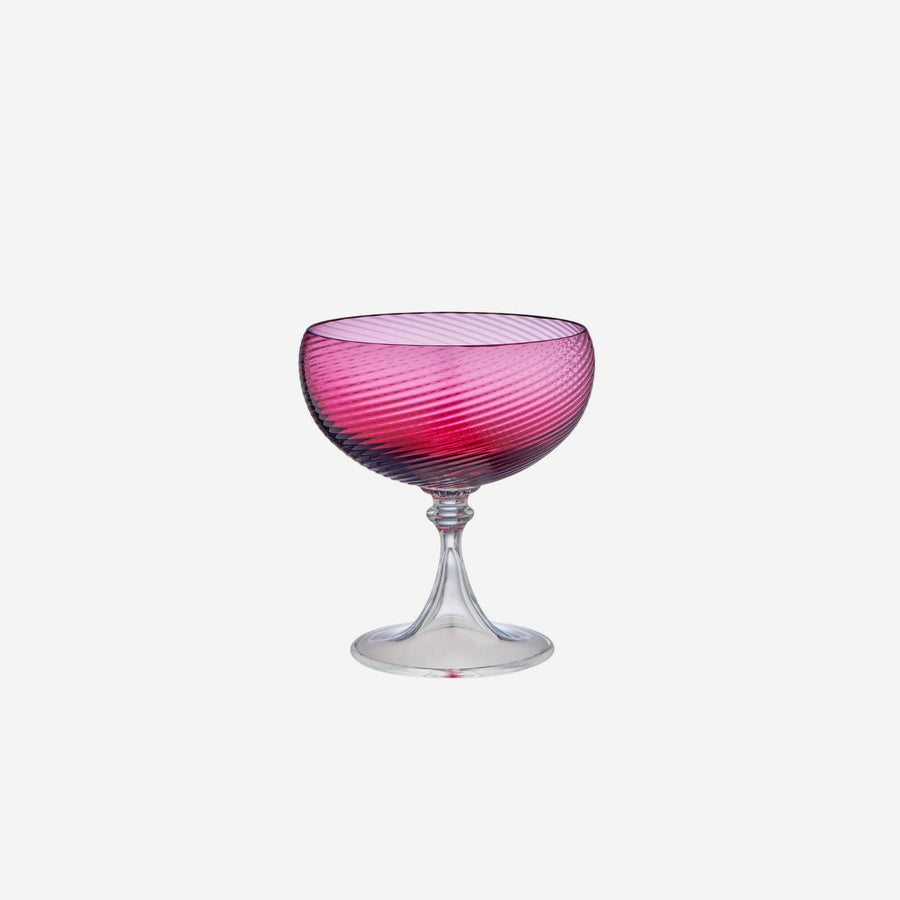 Nason Moretti Torse Champagne Coupe Ruby Red