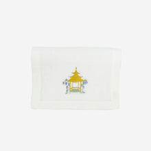 Load image into Gallery viewer, Set of Six Pagoda Embroidered Cocktail Napkins