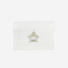 Load image into Gallery viewer, Set of Six Pagoda Embroidered Cocktail Napkins