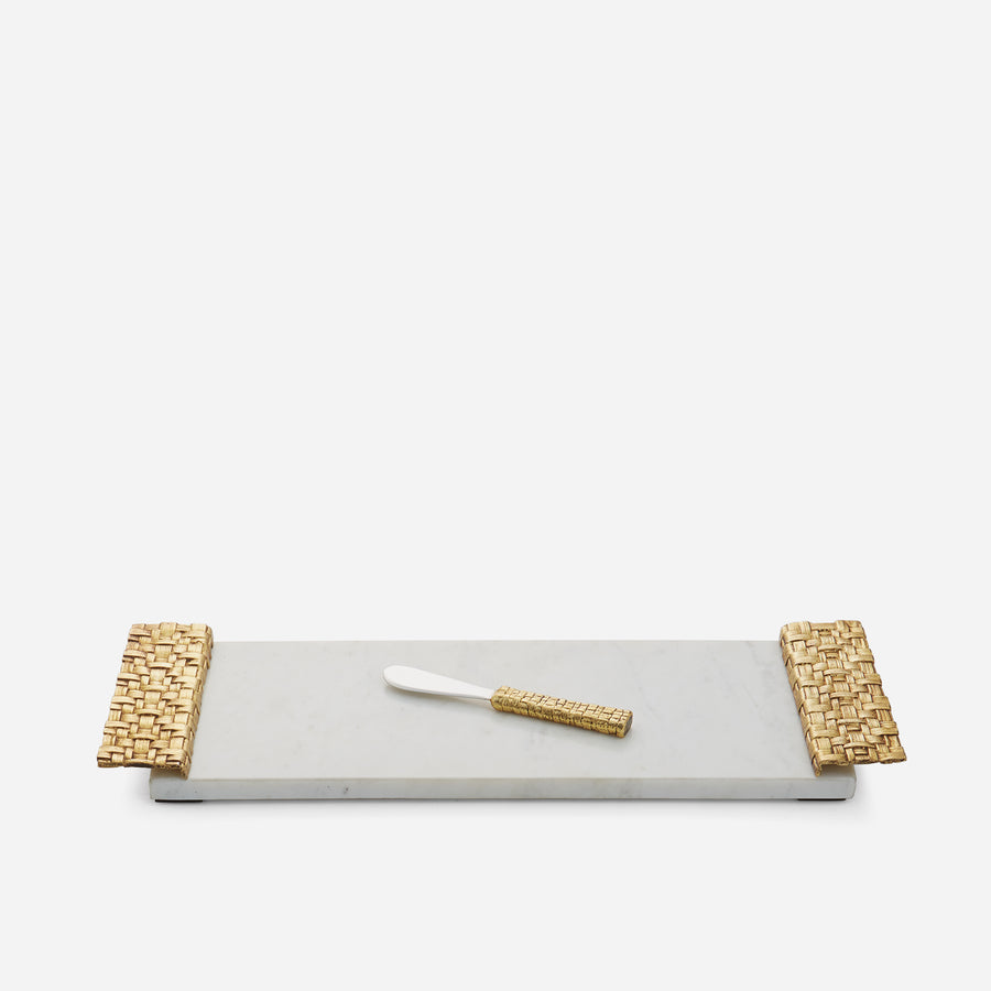 Michael Aram Palm Cheese Board with Matching Spreader