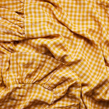 Load image into Gallery viewer, Wes Gingham Frill Tablecloth Mustard