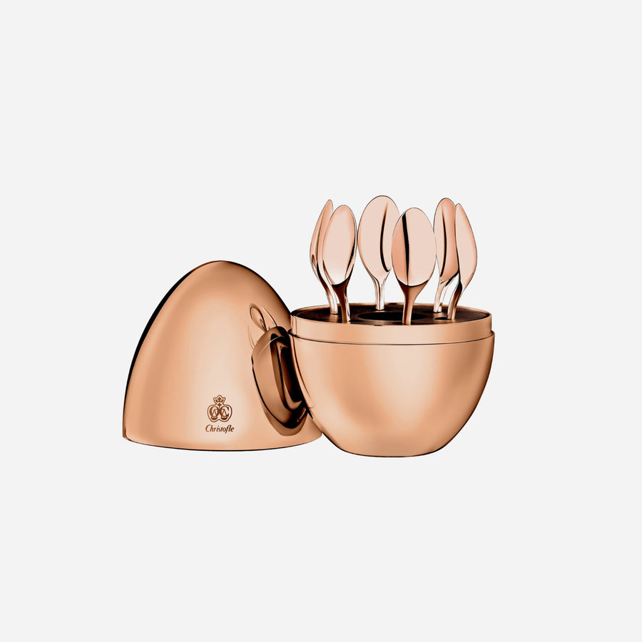 Christofle MOOD 6-Piece Rose Gold Espresso Spoons Set